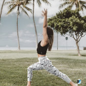 Schwarz & Weiß "Boo!" Niedliches Halloween-Party Capri Leggings