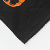 Schwarz-Weiß Border Collie Hexe Halloween Fleecedecke (Ecke)