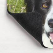 Schwarz-Weiß-Border-Collie Mousepad (Ecke)