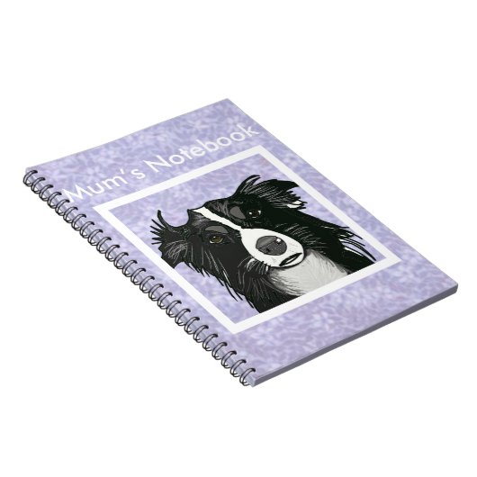 Schwarz-Weiß-Border-Collie Notizblock (Rechte Seite)