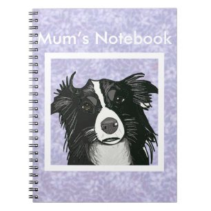 Schwarz-Weiß-Border-Collie Notizblock