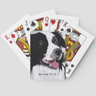 Schwarz-Weiß-Border-Collie-Spielkarten Spielkarten