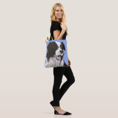 Schwarz-Weiß-Border-Collie Tasche (Am Model)