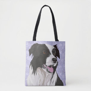 Schwarz-Weiß-Border-Collie Tasche