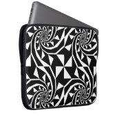 Schwarz-Weiß-Bortendesign, Zierkunst, Zuhause Laptopschutzhülle (Vorne Rechts)