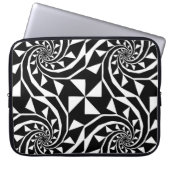 Schwarz-Weiß-Bortendesign, Zierkunst, Zuhause Laptopschutzhülle (Vorderseite)