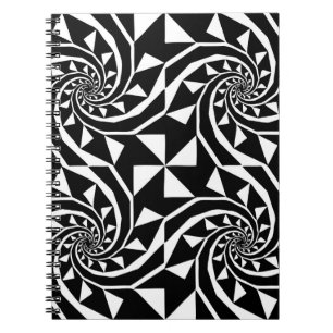 Schwarz-Weiß-Bortendesign, Zierkunst, Zuhause Notizblock