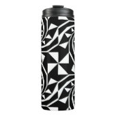 Schwarz-Weiß-Bortendesign, Zierkunst, Zuhause Thermosbecher (Vorderseite)