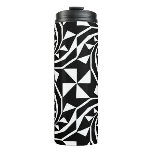 Schwarz-Weiß-Bortendesign, Zierkunst, Zuhause Thermosbecher