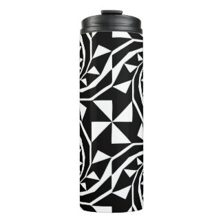 Schwarz-Weiß-Bortendesign, Zierkunst, Zuhause Thermosbecher