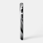 Schwarz-Weiß-Botanische Illustration ist zurückgek iPhone 16 Hülle (Linke Seite)