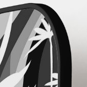 Schwarz-Weiß-Botanische Illustration Pickleball Schläger (Linke Seite)