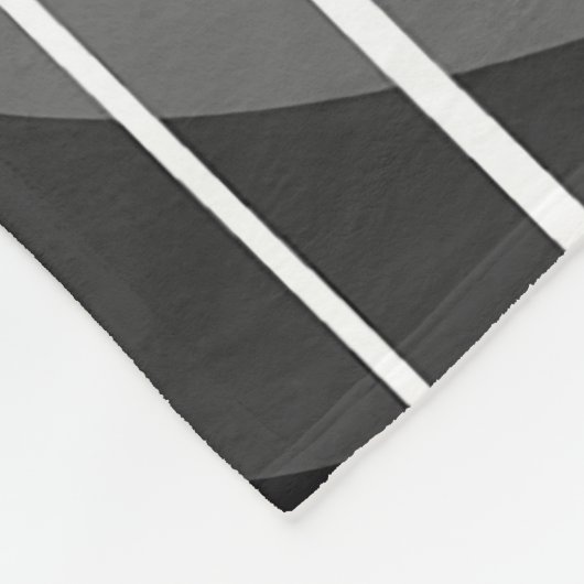 Schwarz-Weiß-Botanisches Design Fleecedecke (Ecke)