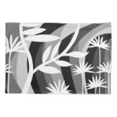 Schwarz-Weiß-Botanisches Design Kissenbezug (Rückseite)