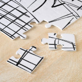 Schwarz-Weiß-Boulangerie-Jigsaw-Puzzle Puzzle (Seite)