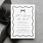 Schwarz-Weiß-Bow - Das Brautparty des Knotens Einladung
