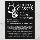 Schwarz-Weiß-Boxhandschuhe, Boxklassenwerbung Flyer (Vorne)