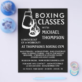 Schwarz-Weiß-Boxhandschuhe, Boxklassenwerbung Flyer (Einzeln)