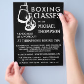 Schwarz-Weiß-Boxhandschuhe, Boxklassenwerbung Flyer (Hand)