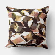 Schwarz-Weiß-Braun-Hexagonen auf pixelig