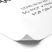 Schwarz-Weiß-Brautparty Blume Bar Poster (Ecke)