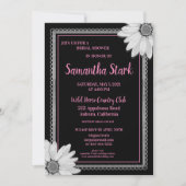 Schwarz-Weiß-Brautparty Einladung (Vorderseite)