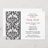 Schwarz-Weiß-Brautparty Einladung (Vorne/Hinten)