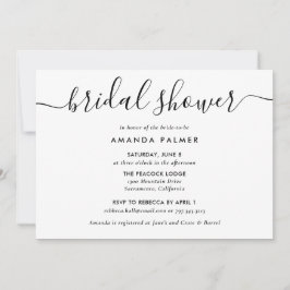 Schwarz-Weiß-Brautparty Einladung