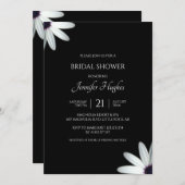 Schwarz-Weiß-Brautparty Einladung (Vorne/Hinten)