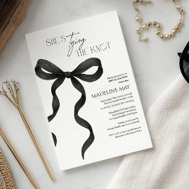 Schwarz-Weiß-Brautparty laden ein | Chic Modern Einladung