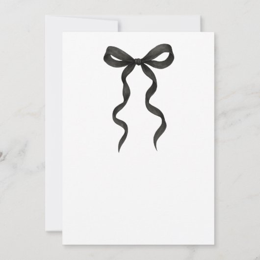 Schwarz-Weiß-Brautparty laden ein | Chic Modern Einladung (Rückseite)