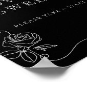 Schwarz-Weiß-Brautparty Liebe ist süß Poster (Ecke)