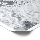 Schwarz-Weiß-Break - Abstrakte Surf-Ruhe Poster (Ecke)