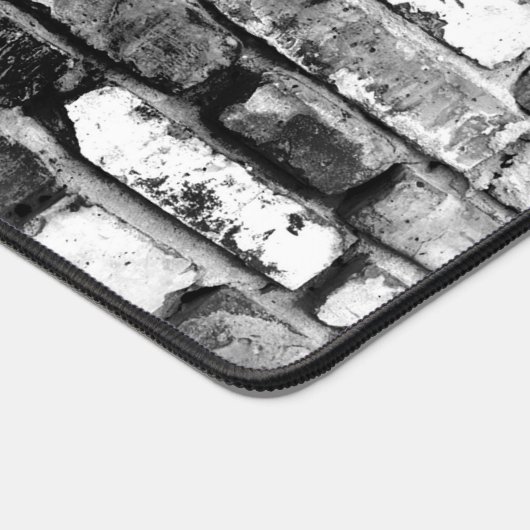 Schwarz-Weiß-Brick-Wandsteckplatz Mat Pad Schreibtischunterlage (Ecke)