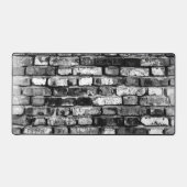 Schwarz-Weiß-Brick-Wandsteckplatz Mat Pad Schreibtischunterlage (Vorderseite)
