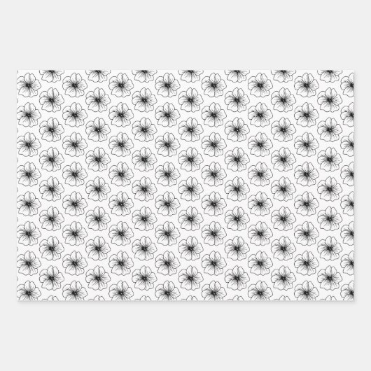 Schwarz/Weiß-Bridal/Polterabend Geschenkpapier Set (Vorderseite 2)