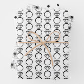 Schwarz/Weiß-Bridal/Polterabend Geschenkpapier Set (Beispiel)