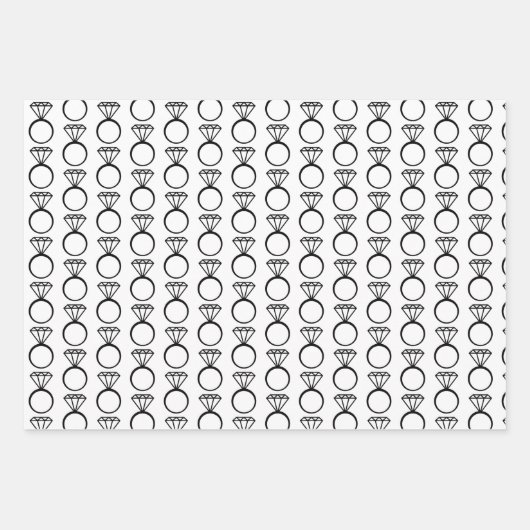 Schwarz/Weiß-Bridal/Polterabend Geschenkpapier Set (Vorderseite)