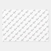 Schwarz/Weiß-Bridal/Polterabend Geschenkpapier Set (Vorderseite 3)