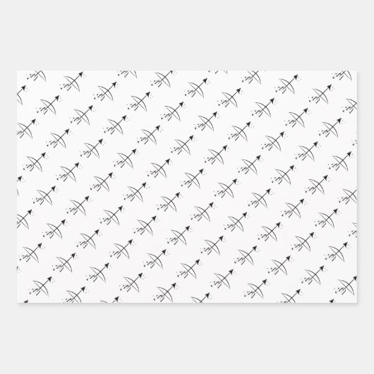 Schwarz/Weiß-Bridal/Polterabend Geschenkpapier Set (Vorderseite 3)