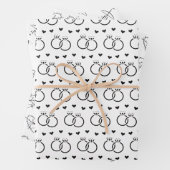 Schwarz/Weiß-Bridal/Polterabend Geschenkpapier Set (Beispiel)