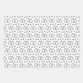 Schwarz/Weiß-Bridal/Polterabend Geschenkpapier Set (Vorderseite)