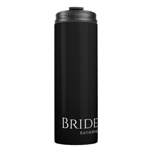 Schwarz-Weiß-Bride- Thermosbecher (Vorderseite)