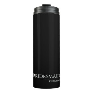 Schwarz-Weiß-Bridesmädchen- Thermosbecher