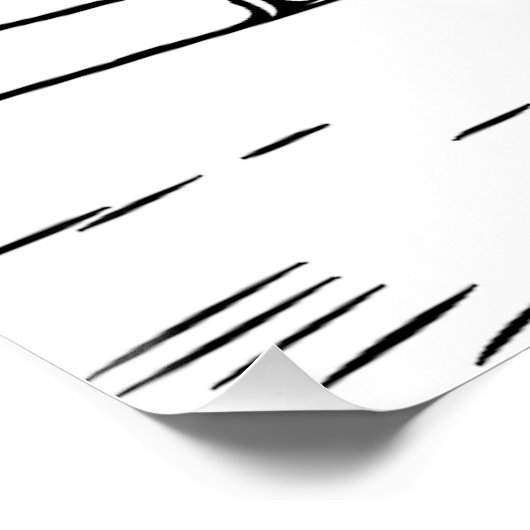 Schwarz-Weiß-Bridge Art Print Poster (Ecke)