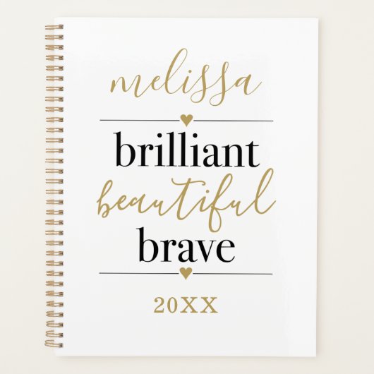 Schwarz-weiß Brilliant Schöner, schöner, schöner S Planer (Vorderseite)