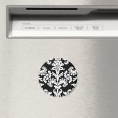 Schwarz-Weiß-Brokat Magnet (In Situ (Geschirrspüler))