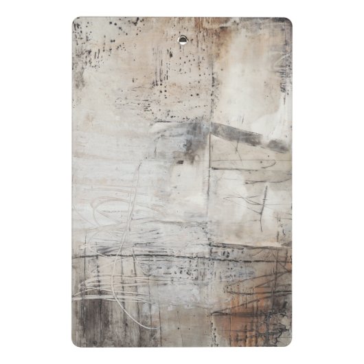 Schwarz-weiß & Bronze Mini Klemmbrett (Rückseite)