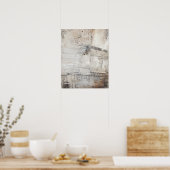 Schwarz-weiß & Bronze Poster (Küche)