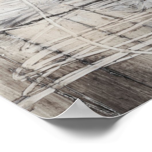 Schwarz-weiß & Bronze Poster (Ecke)